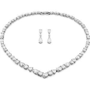 Swarovski Jewellery Swarovski Tennis Deluxe Rhodium Plated White Crystal Two Piece Set