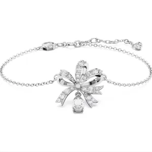 Swarovski Jewellery Swarovski Volta Rhodium Plated Bow White Crystal Bracelet
