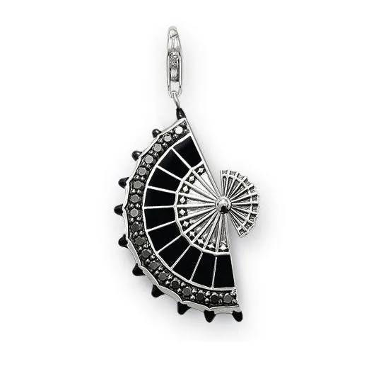 Thomas Sabo Black Enamel Large Fan Pendant T0300-041-11
