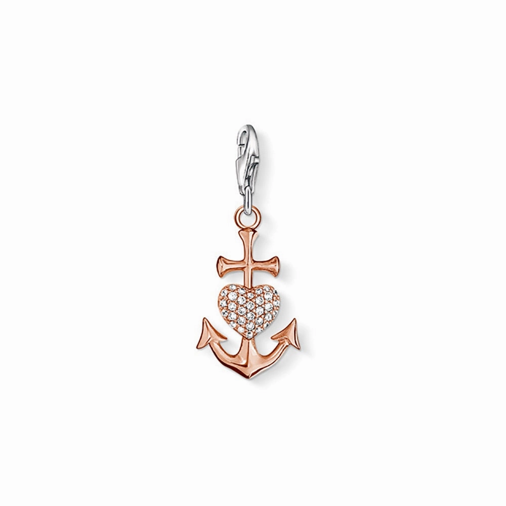 Thomas Sabo 18K Rose Gold Plated Faith, Love, Hope Charm 0929-416-14