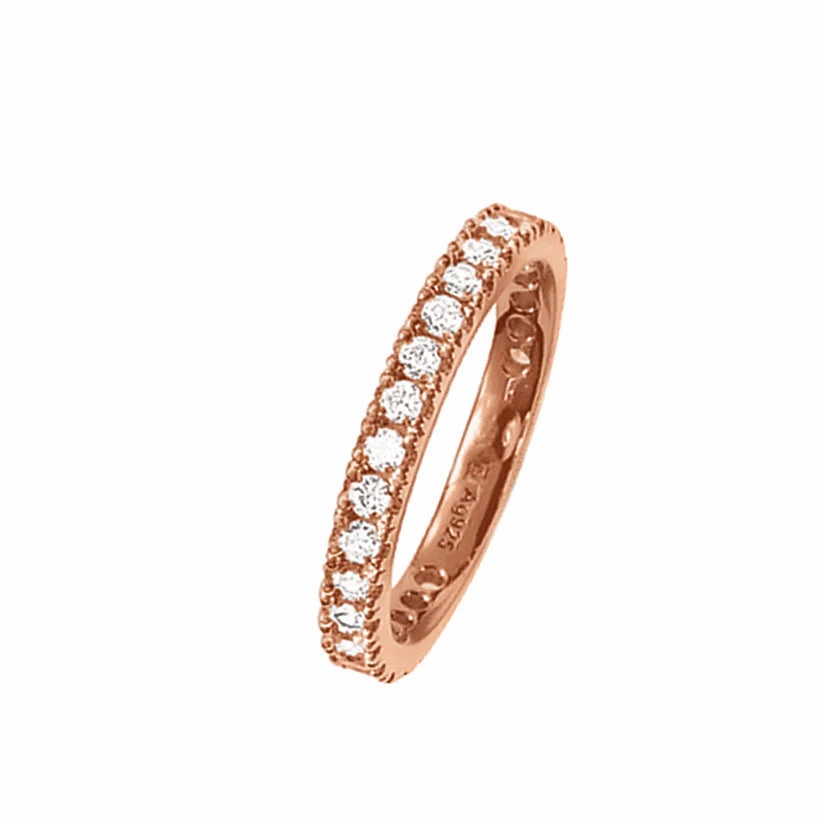 Thomas Sabo 18K Rose Gold Plated Zirconia Eternity Band TR1981-415-14