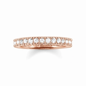 Thomas Sabo 18K Rose Gold Plated Zirconia Eternity Band TR1981-415-14