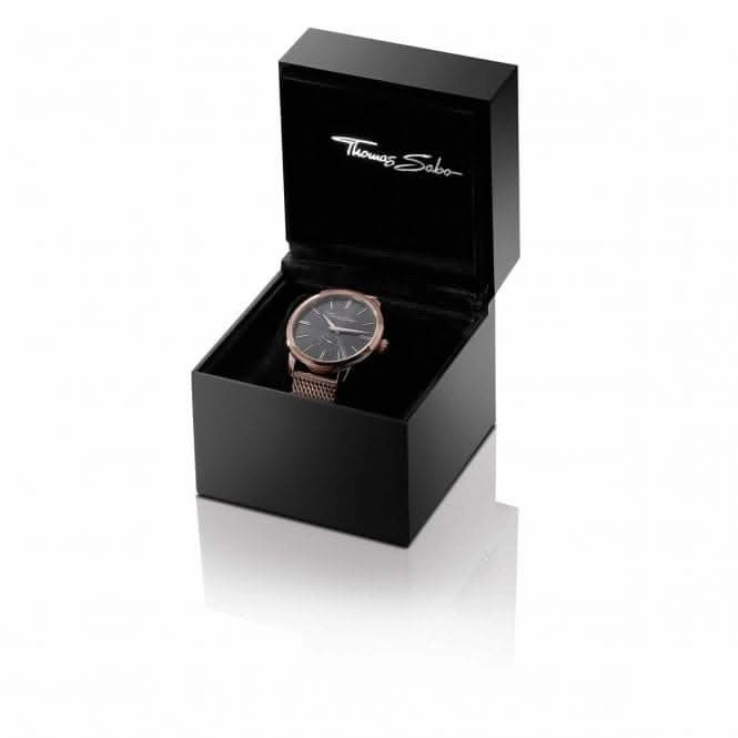 Thomas Sabo CODE Rose Gold Milanese Metal Watch WA0341-265-202