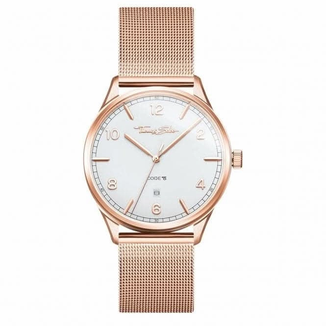 Thomas Sabo CODE Rose Gold Milanese Metal Watch WA0341-265-202