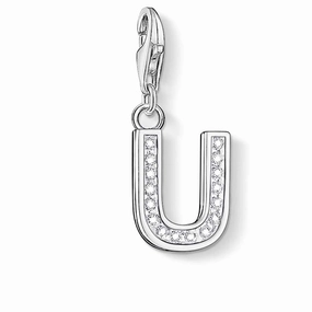 Thomas Sabo Cubic Zirconia Letter U Charm 0243-051-14