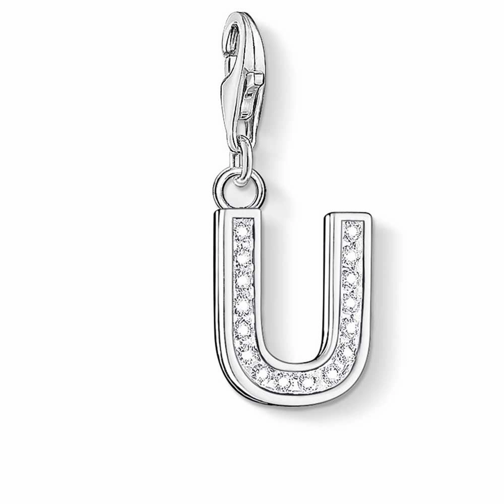 Thomas Sabo Cubic Zirconia Letter U Charm 0243-051-14