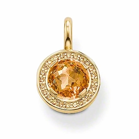 Thomas Sabo Glam & Soul 18K Yellow Gold Orange Halo Pendant PE621-414-3