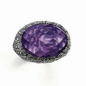 Thomas Sabo Rebel Oval Purple Zirconia Feather Ring TR1865-021-13