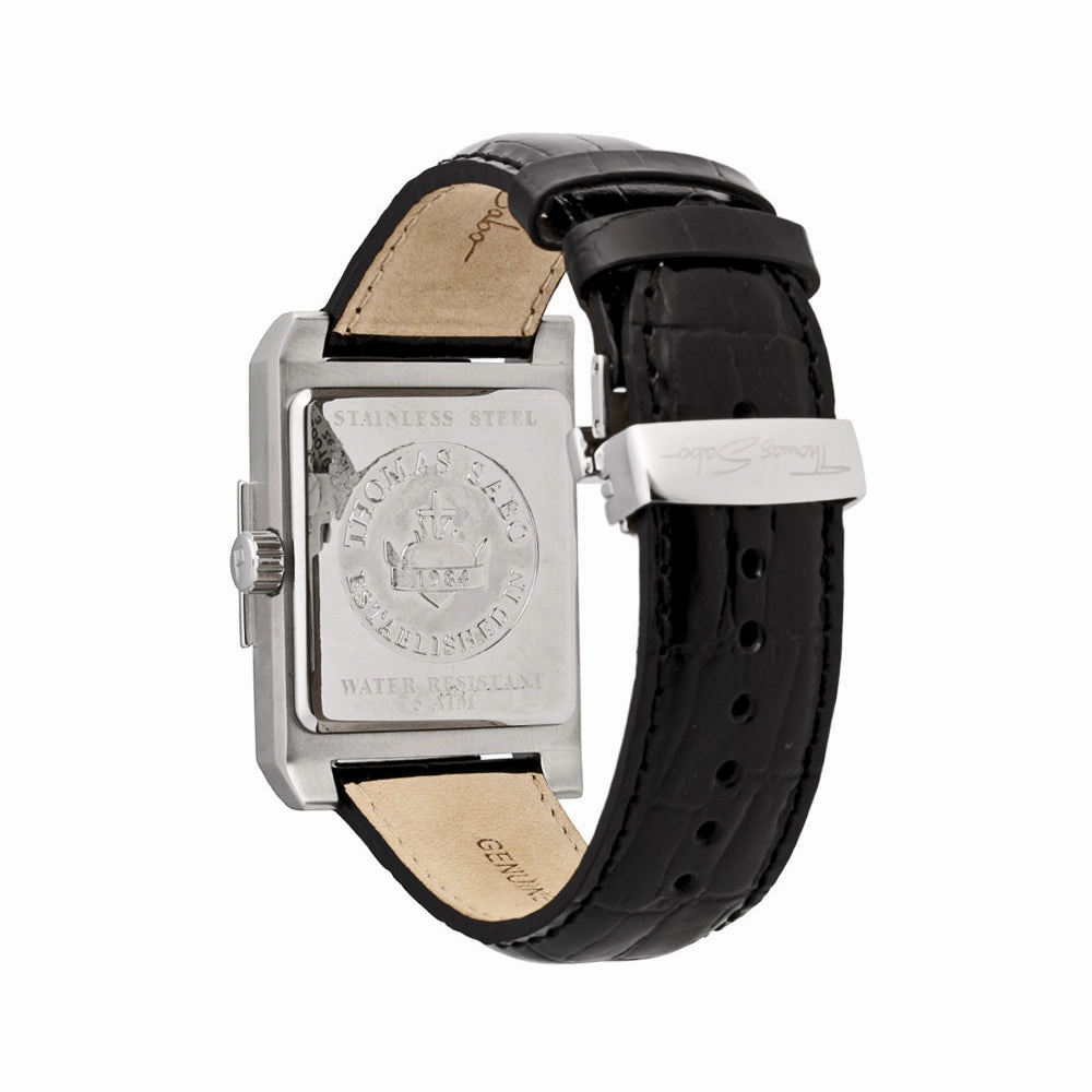Thomas Sabo Rebel Rectangle Day Date Leather WA0038-203-203-34