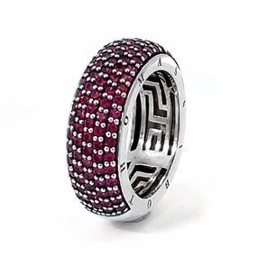 Thomas Sabo Red Pavé Zirconia Ring Size 54