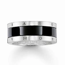 Thomas Sabo Silver & Black Ceramic Ring TR1994-454-11