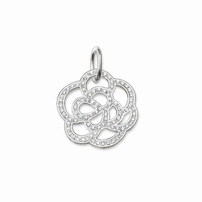 Thomas Sabo Silver and White Zirconia Small Flower Pendant PE520-051-14