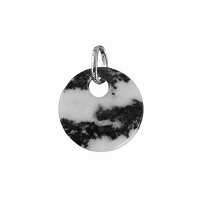 Thomas Sabo Silver Small Round Zebra Jasper Disc Pendant PE428-195-18