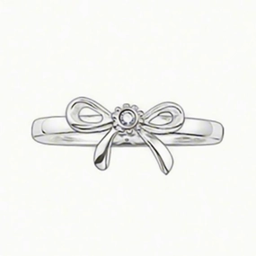 Thomas Sabo Silver Sweet Diamond Bow Ring TR0006-153-14