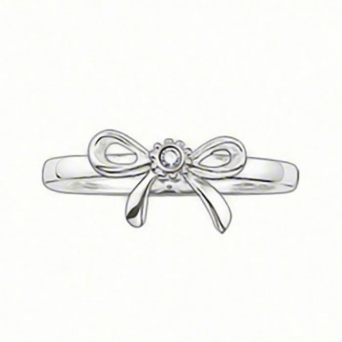 Thomas Sabo Silver Sweet Diamond Bow Ring TR0006-153-14