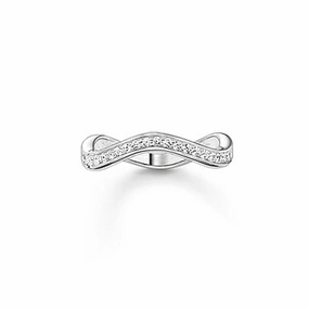 Thomas Sabo Silver Zirconia Set Wave Eternity Ring TR2010-051-14