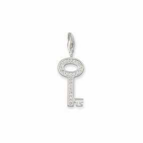 Thomas Sabo Sterling Silver Cubic Zirconia Key Charm 0010-051-14