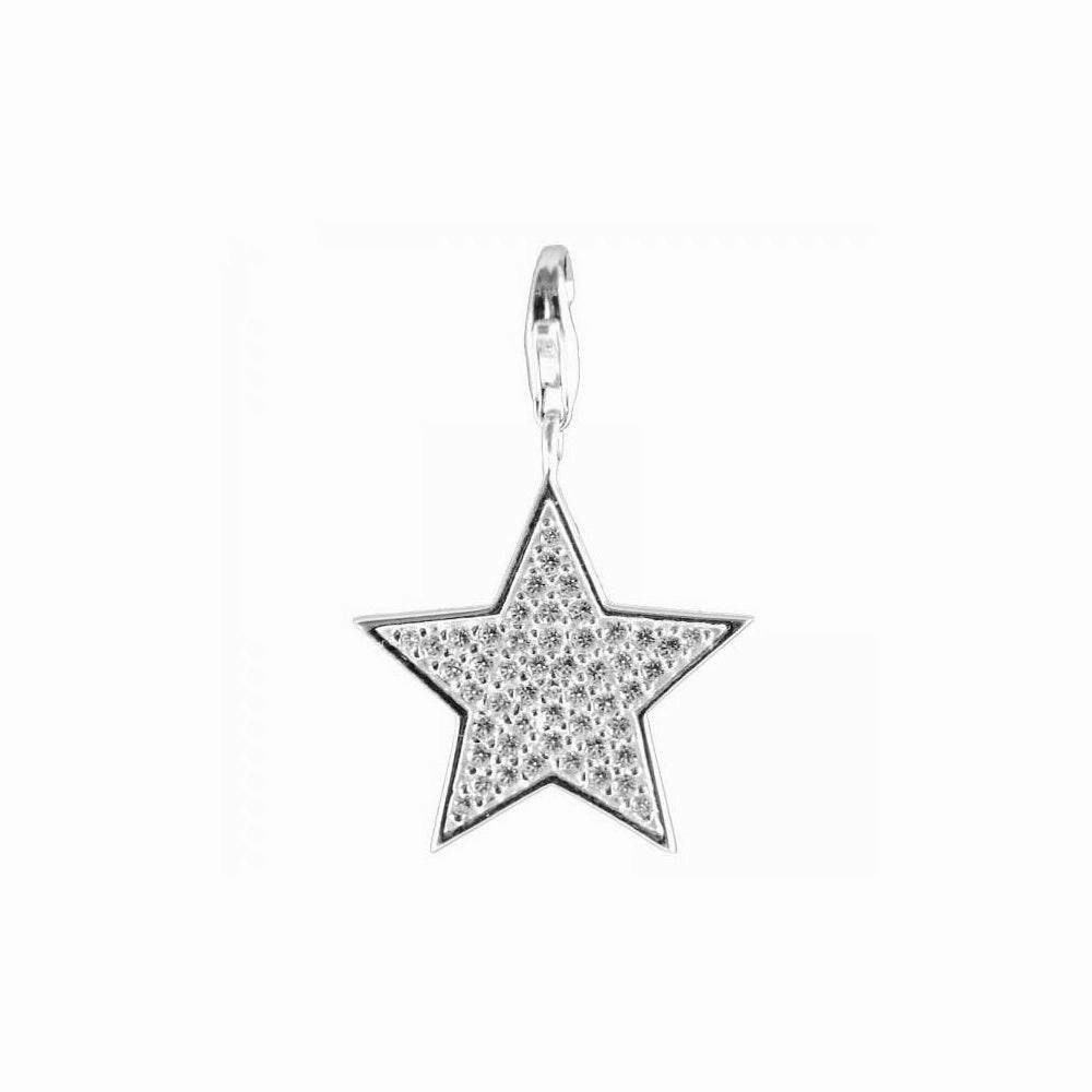 Thomas Sabo Sterling Silver Cubic Zirconia Medium Star Pendant T0252-051-14