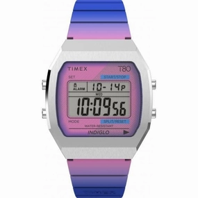 Timex 80 Purple Silver-Tone Watch TW2V74600