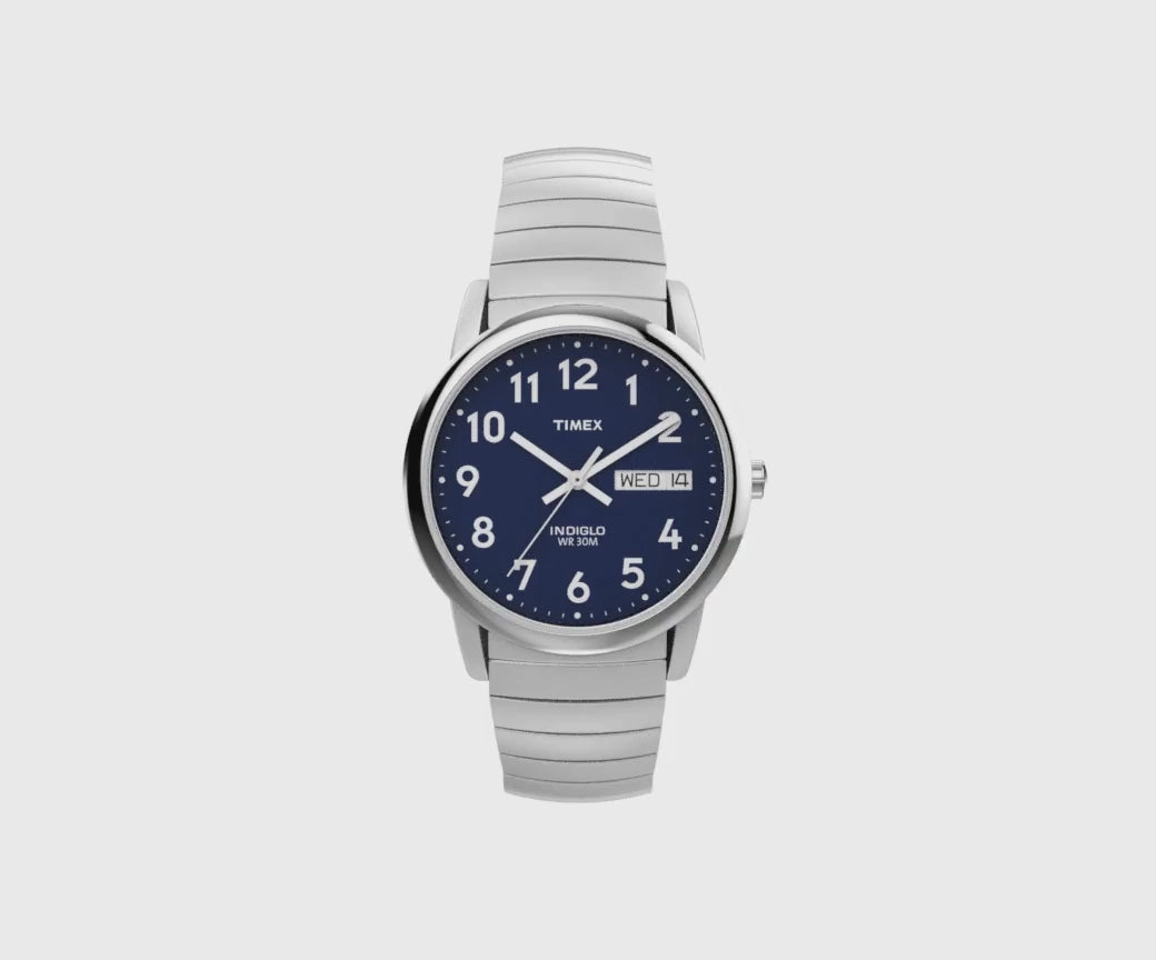 Timex Gents Easy Reader Silver Watch T20031