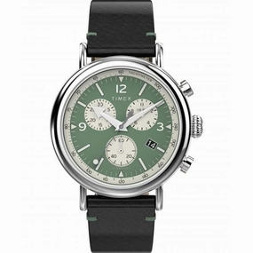 Timex Standard Chronograph Eco-Friendly Leather Strap Watch TW2V71000