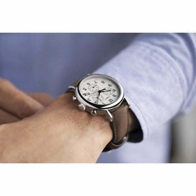 Timex Standard Chronograph Leather Strap Watch TW2V27600