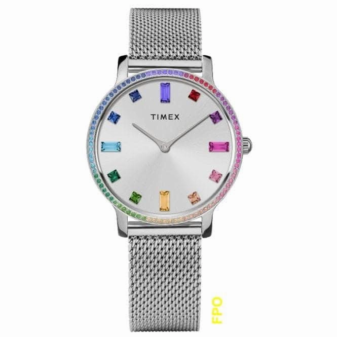 TimexTranscend Mesh Bracelet Watch TW2W19100