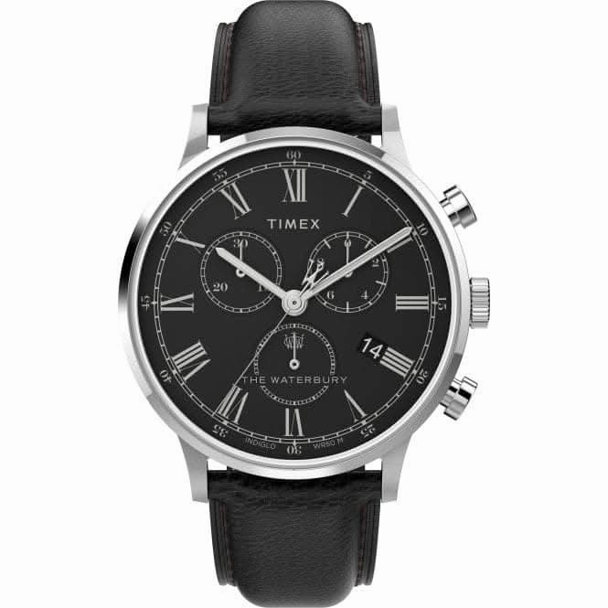 TimexWaterbury Classic Chronograph Leather Strap Watch TW2U88300
