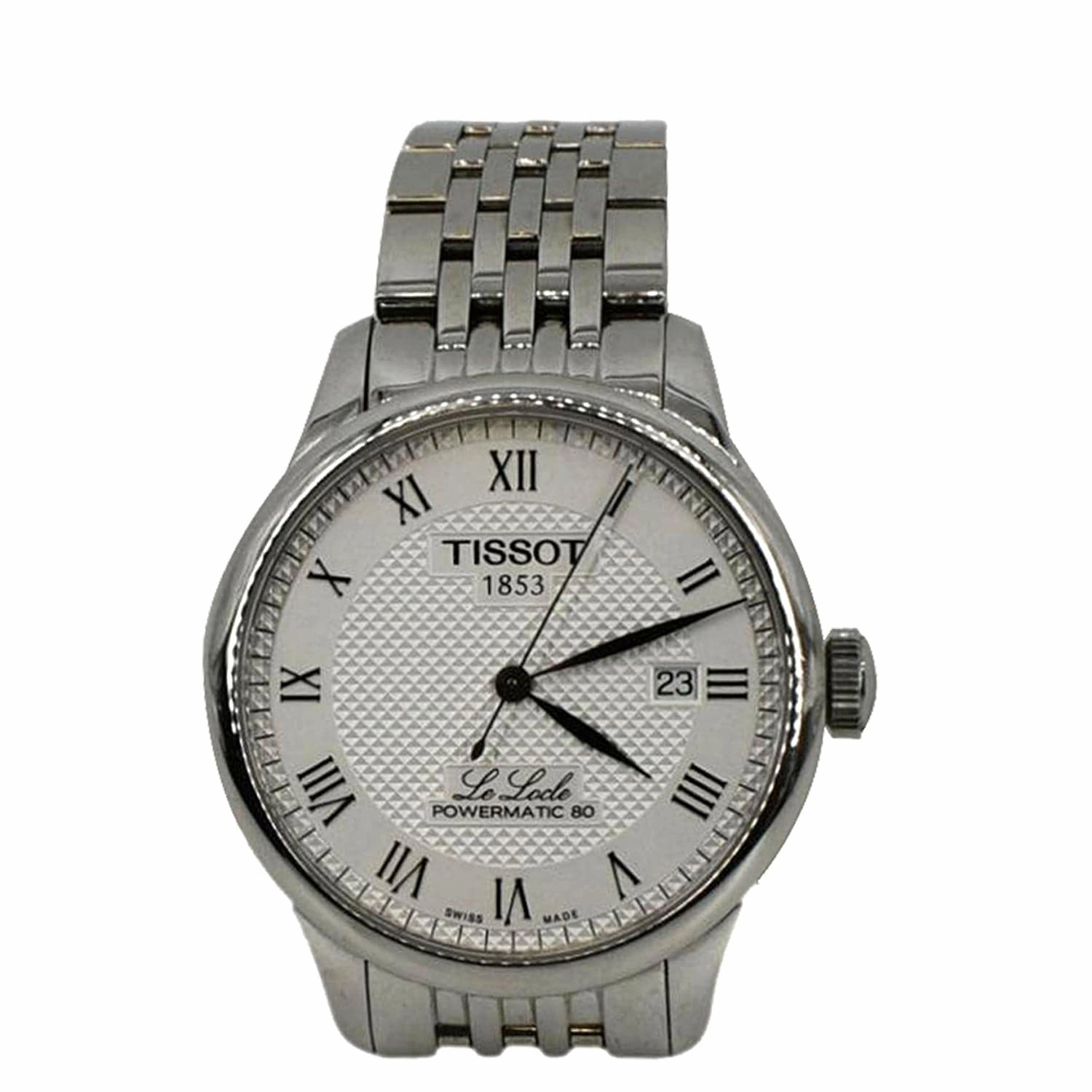 Tissot Watches TISSOT Le Locle Powermatic 80 Date SS Watch Silver Dial 39MM