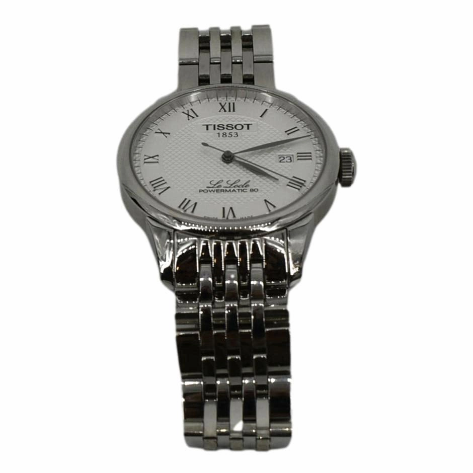 Tissot Watches TISSOT Le Locle Powermatic 80 Date SS Watch Silver Dial 39MM