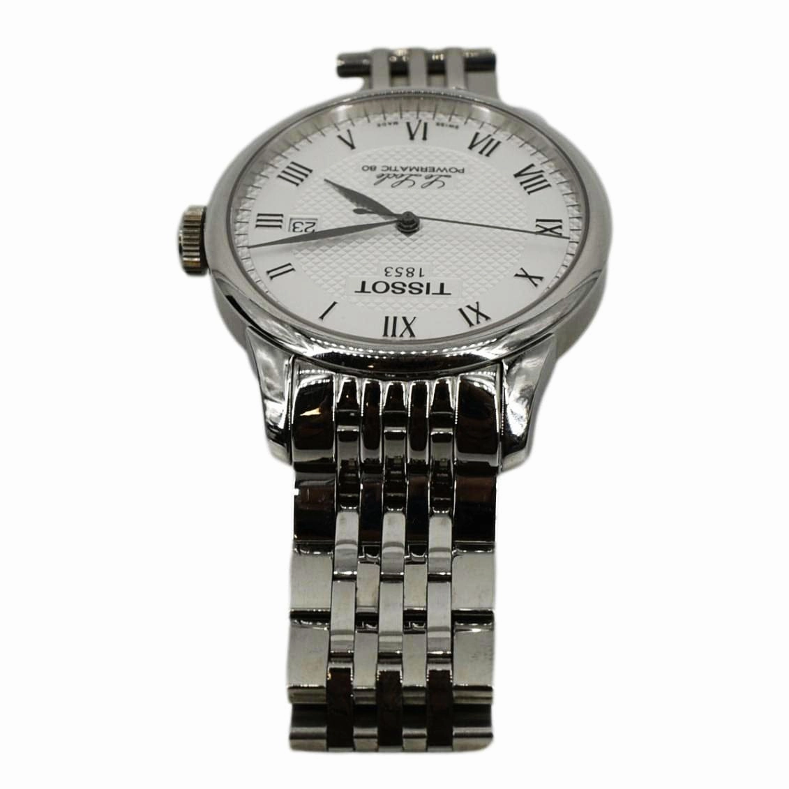 Tissot Watches TISSOT Le Locle Powermatic 80 Date SS Watch Silver Dial 39MM