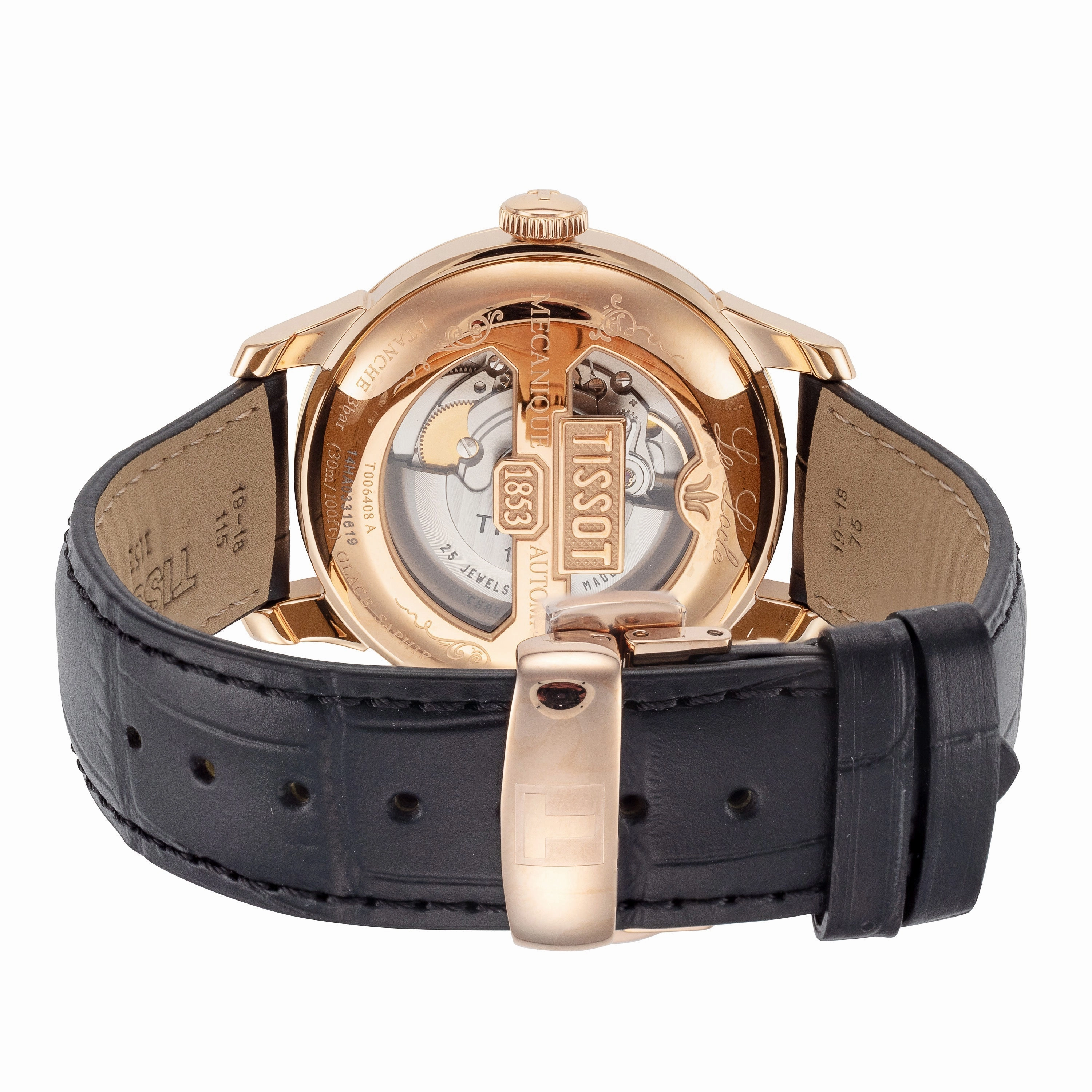 Tissot Watches Tissot Men's Le Locle 39.3mm Black Dial Leather Watch