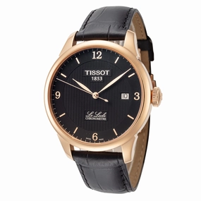 Tissot Watches Tissot Men's Le Locle 39.3mm Black Dial Leather Watch
