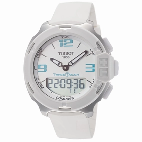 Tissot Watches Tissot Men's T0814201701701 T-Touch 42.15mm White Dial Synthetic Leather Watch