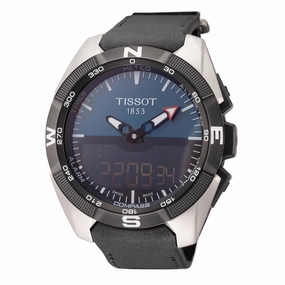 Tissot Watches Tissot Men's T0914204604100 T-Touch 45mm Blue Dial Leather Watch