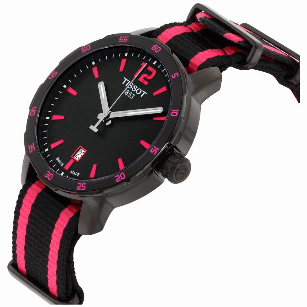 Tissot Watches Tissot Unisex T0954103705701 Quickster 40mm Black Dial Nylon Watch