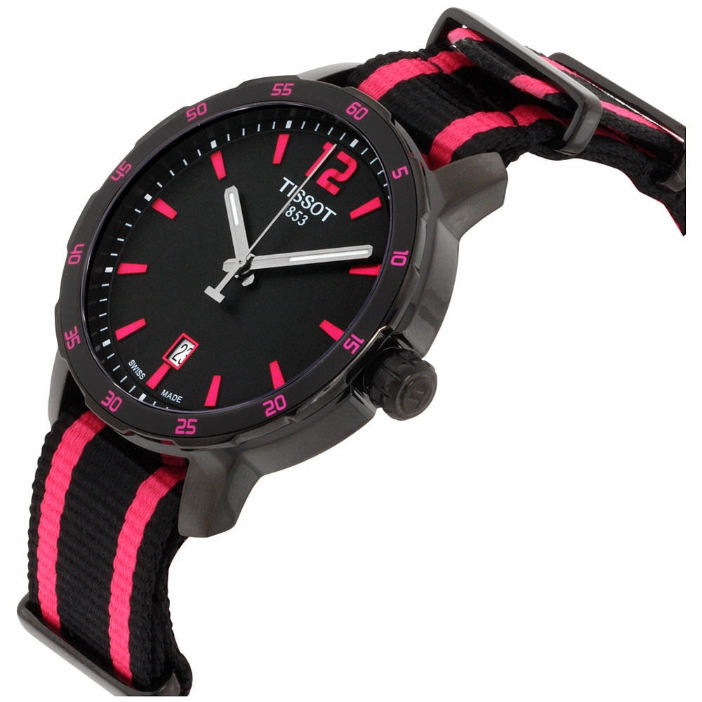 Tissot Watches Tissot Unisex T0954103705701 Quickster 40mm Black Dial Nylon Watch