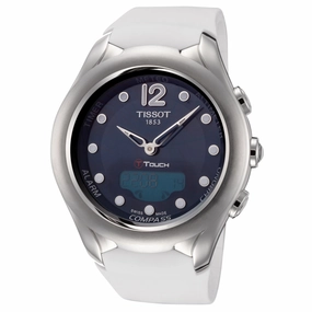 Tissot Watches Tissot Women's T0752201704700 T-Touch 39.5mm Blue Dial Silicone Watch