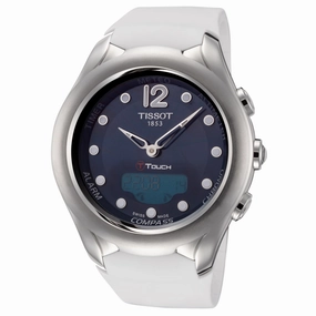 Tissot Watches Tissot Women's T0752201704700 T-Touch 39.5mm Blue Dial Silicone Watch