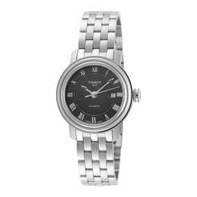 Tissot Watches Tissot Women's T0970071105300 Bridgeport 29mm Black Dial Stainless Steel Watch