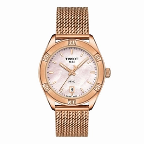 Tissot Watches Tissot Women's T1019103315100 PR 100 36mm Pink MOP Dial Stainless Steel Watch