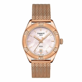 Tissot Watches Tissot Women's T1019103315100 PR 100 36mm Pink MOP Dial Stainless Steel Watch