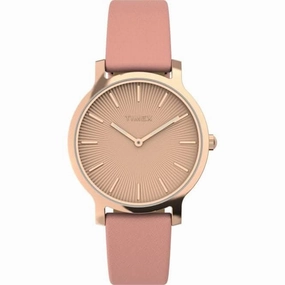 Transcend Pink Leather Strap Watch TW2V66900