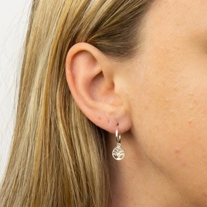 Tree of Life Assembled Hoop Earrings with Zirconia E6046C Beginnings Jewellery