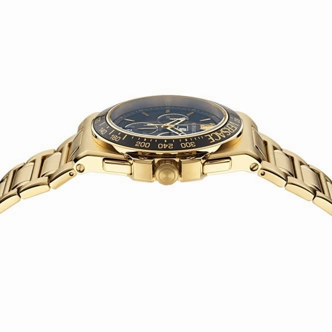 Versace Gents Greca Black Aluminous Watch VE7H00623
