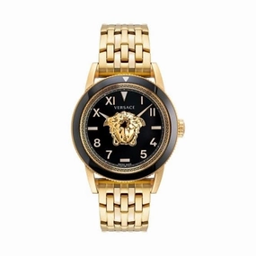 Versace Gents V-Palazzo Gold-Tone Black Watch VE2V00322