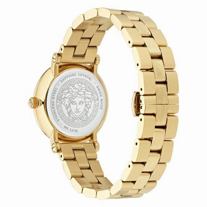 Versace Ladies Coin Edge Gold-Tone Watch VE7F00623