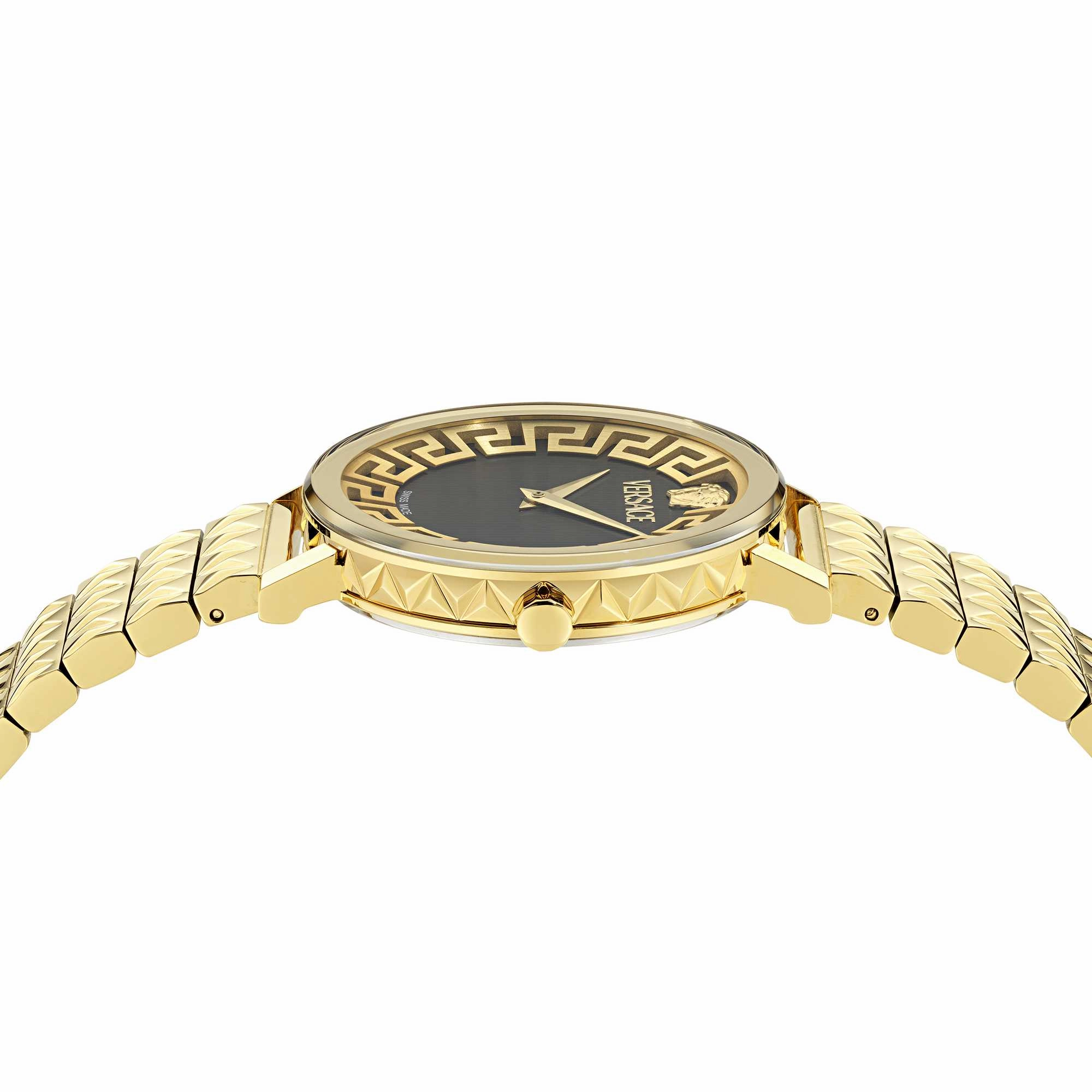 Versace Ladies Daedalus Black Guilloch Watch VE9A00524