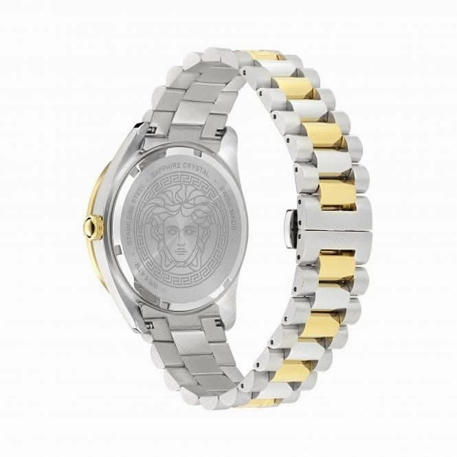 Versace Timeless V Dome White-Silver Sapphire Watch VE8E00424