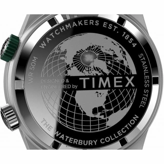 Waterbury Diver Stainless Steel Black Dial Watch TW2V49700